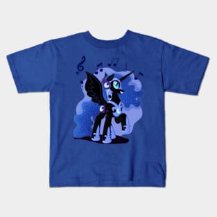 Nightmare Moon with Headphones Kids T-Shirt